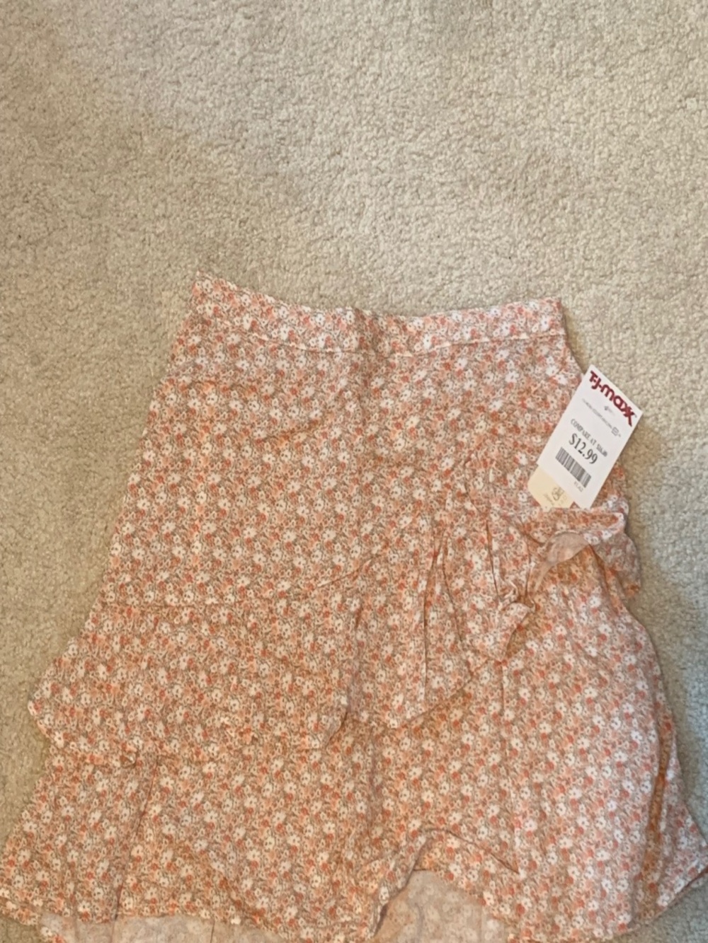 NWT Japna floral mini skirt with ruffle